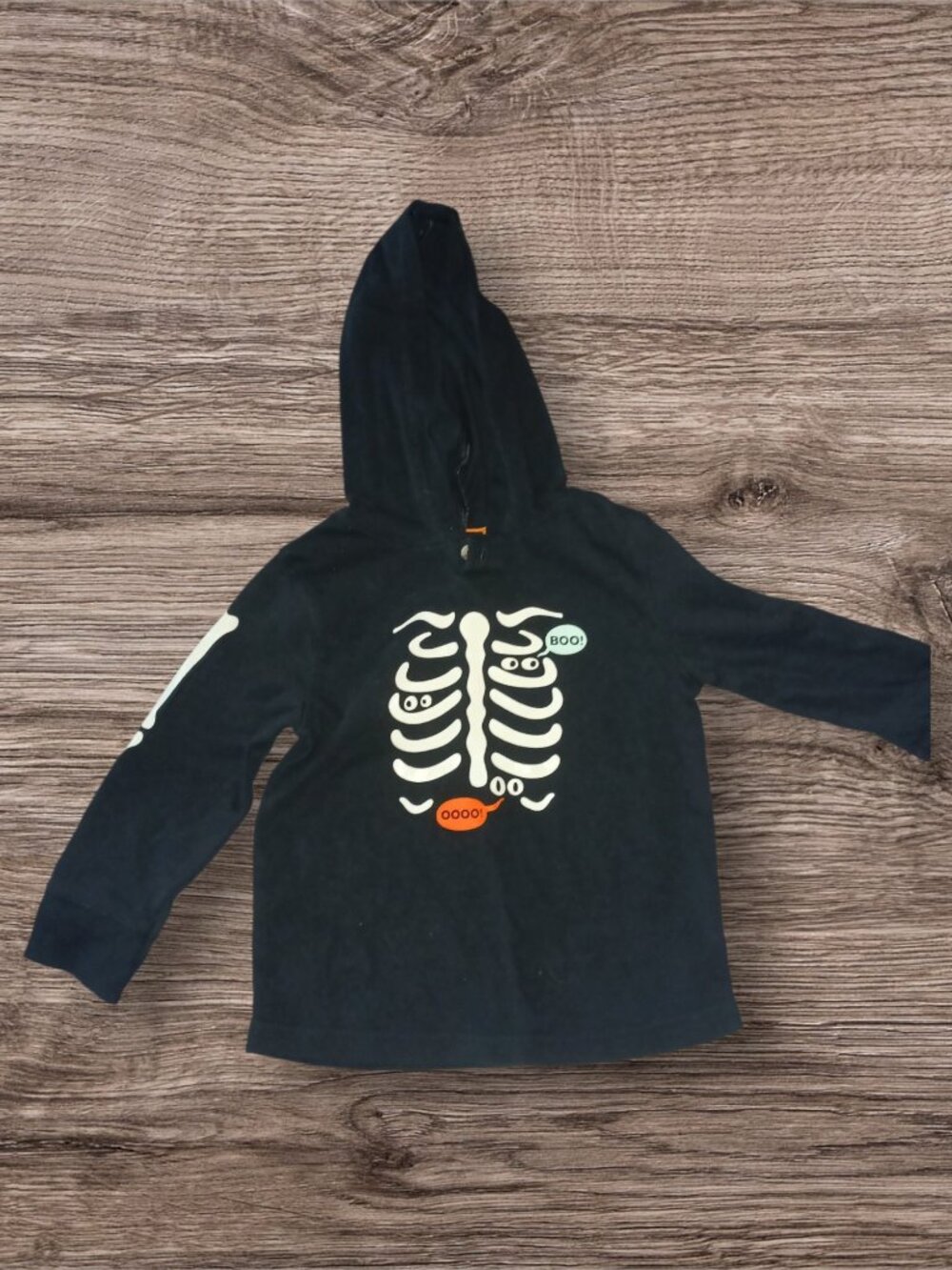 Cat & Jack 18M Glow-in-the-Dark Skeleton Hoodie Shirt